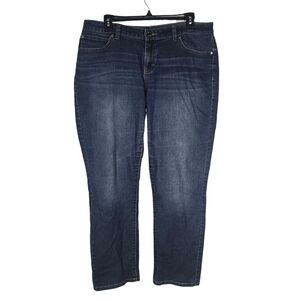 Jennifer Lopez Size 14P Petite Straight Blue Denim Jeans As Is